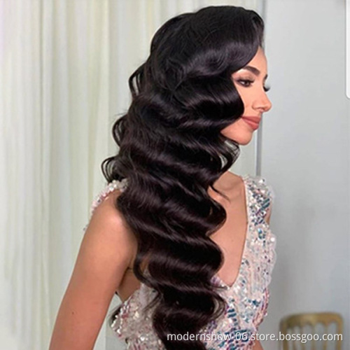 Factory Wholesale Unprocessed 100% Raw Mink Virgin Hair Wigs Deep Wave Lace Front Wig